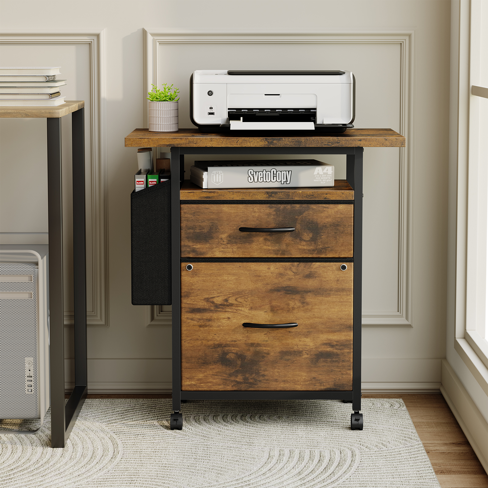 Office Furniture Plan - JHK Mobile File Cabinet with 2