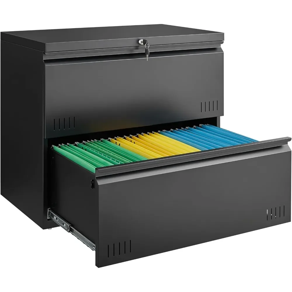 File Cabinet Lateral - metal file cabinet with lock, 2