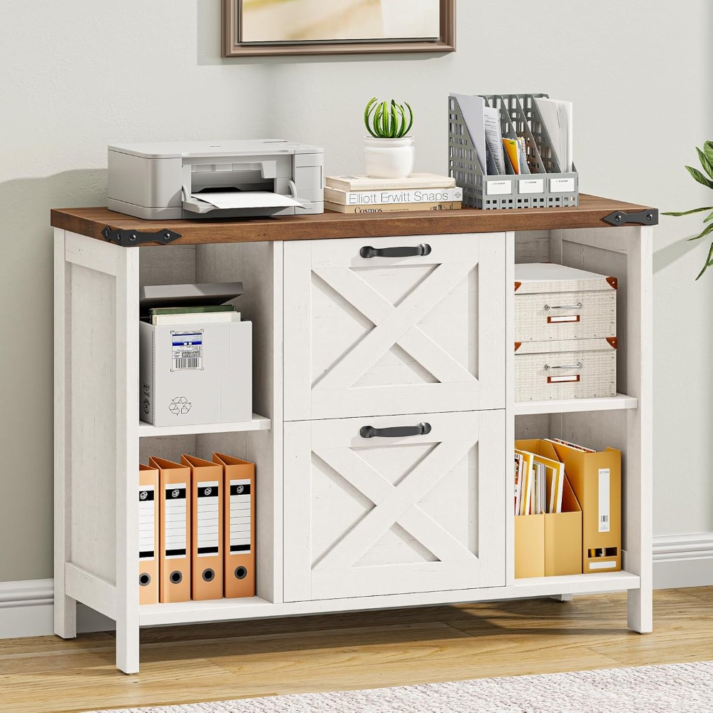 File Cabinet Lateral - 2 Drawer File Cabinet, Farmhouse Lateral