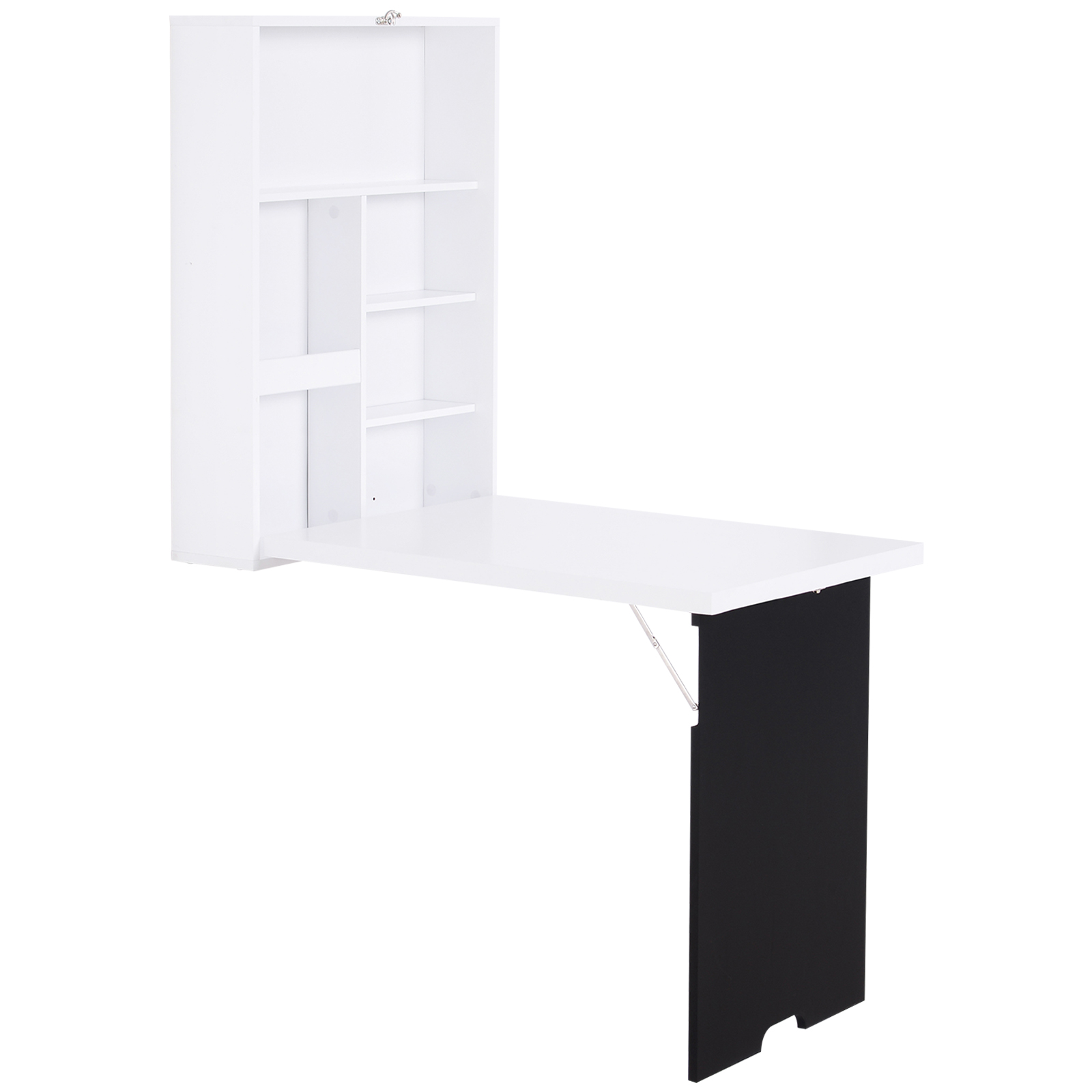 Wall Mounted Desk Fold - Wall Mounted Folding Desk with Shelves
