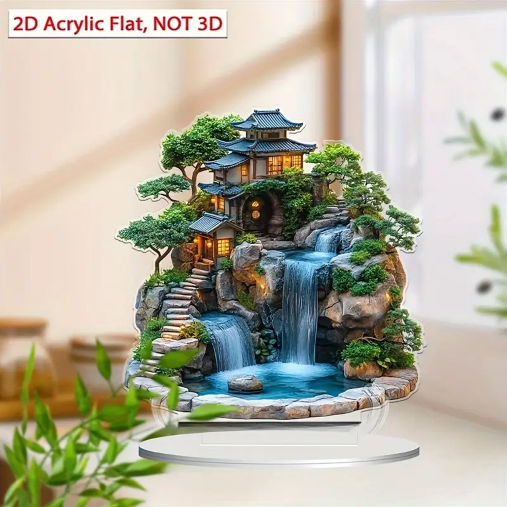 Office Furniture Suppliers - 2D Flat, 1pc Bohemian Japanese Garden