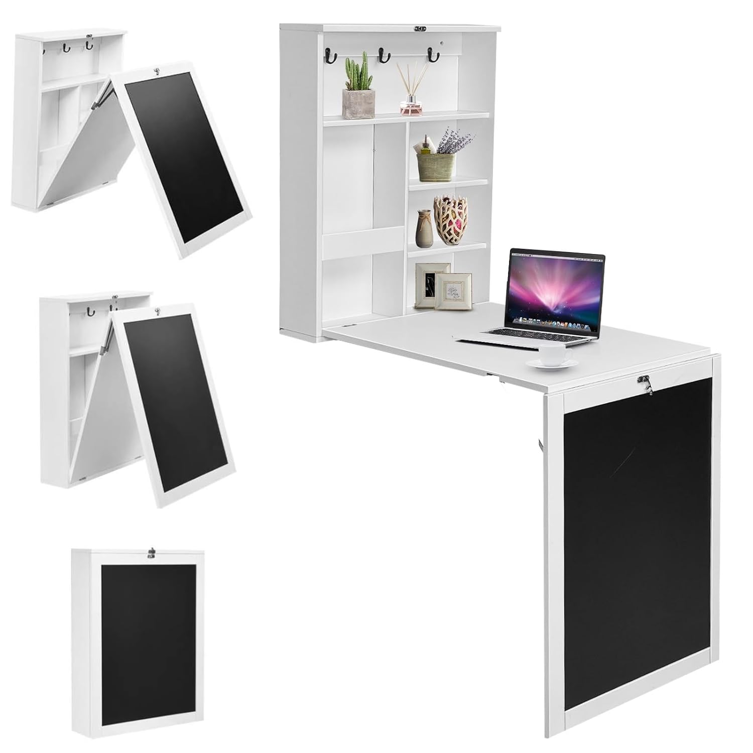 Wall Mounted Desk Fold - Wall Mounted Folding Computer Desk with