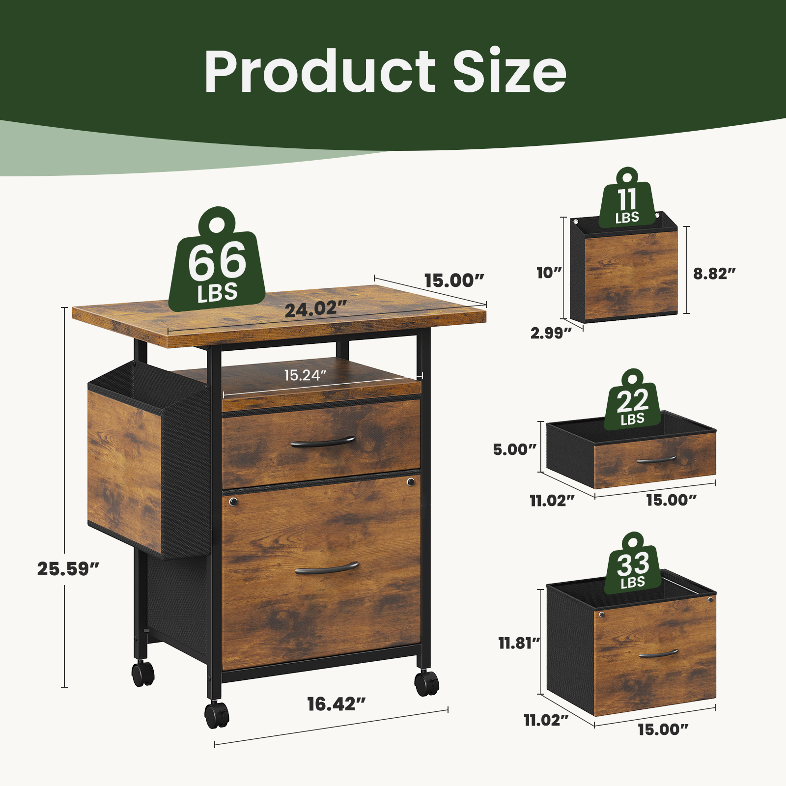 JHK Mobile File Cabinet with 2 - Office Furniture Plan のレビューと価格