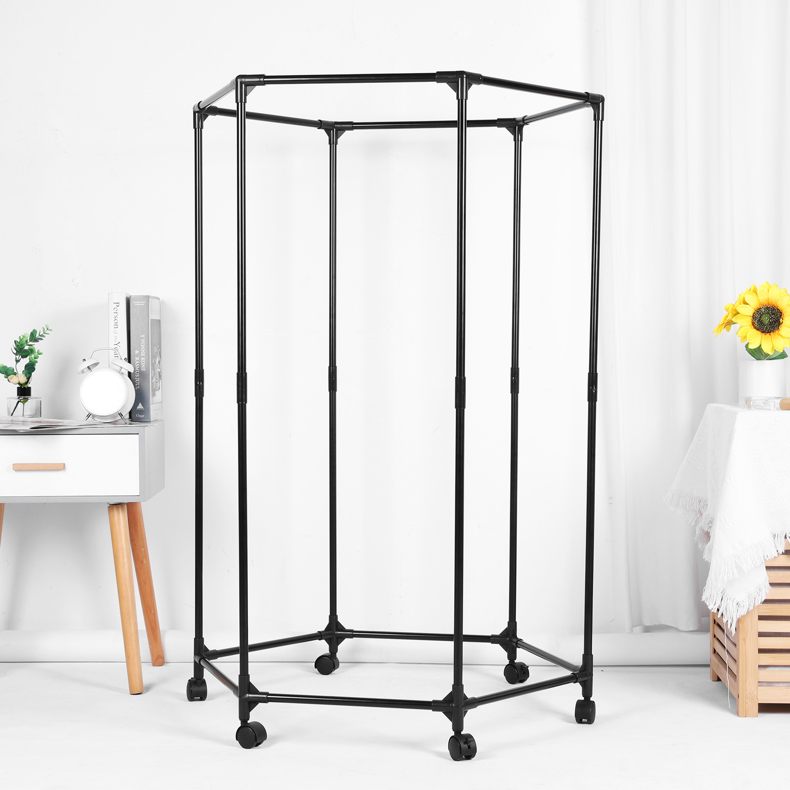 Hexagon Rolling Garment Rack w - Coat Rack Standing のレビューと価格