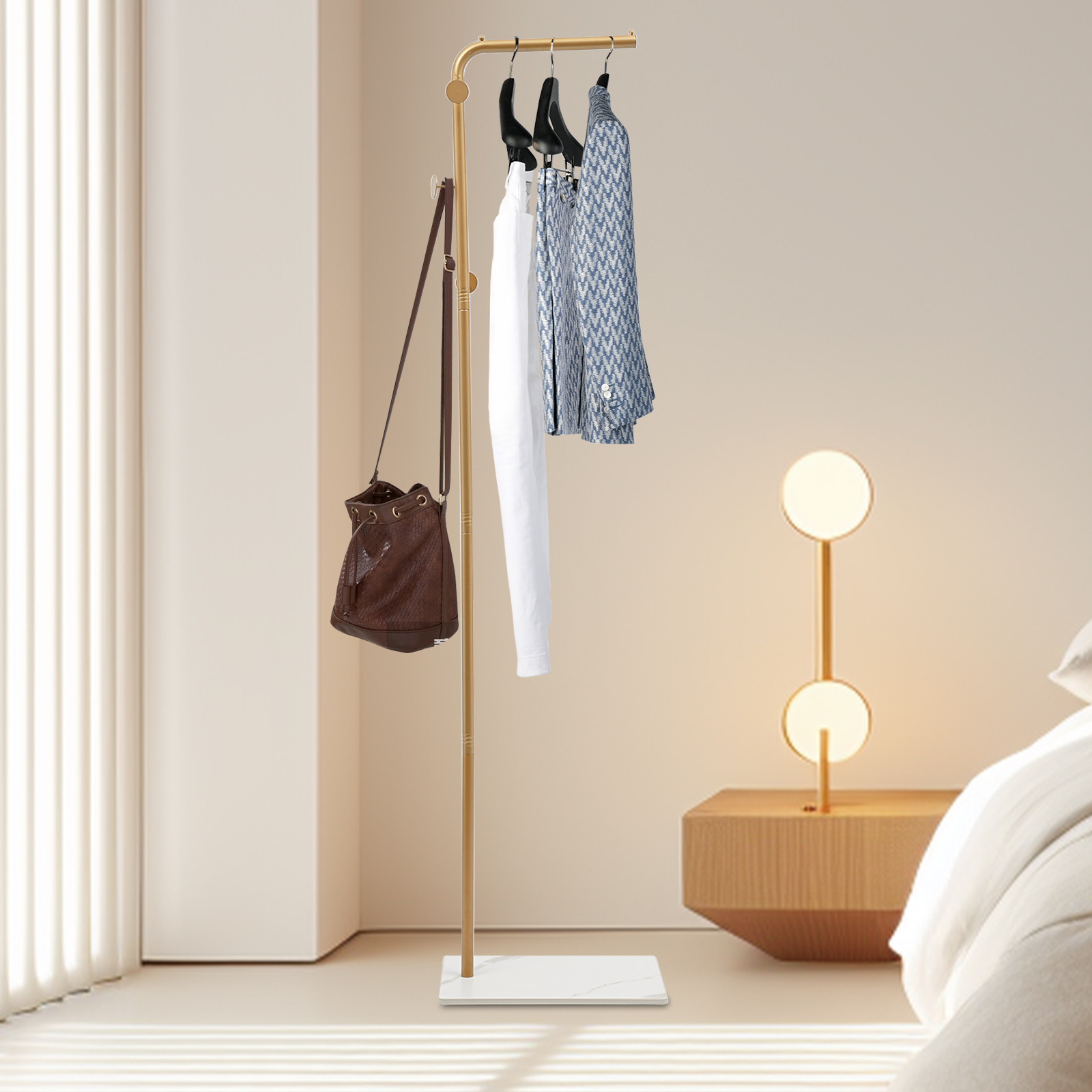 170cm L-shape Coat Rack Hat Ba - Coat Rack Standing のレビューと価格