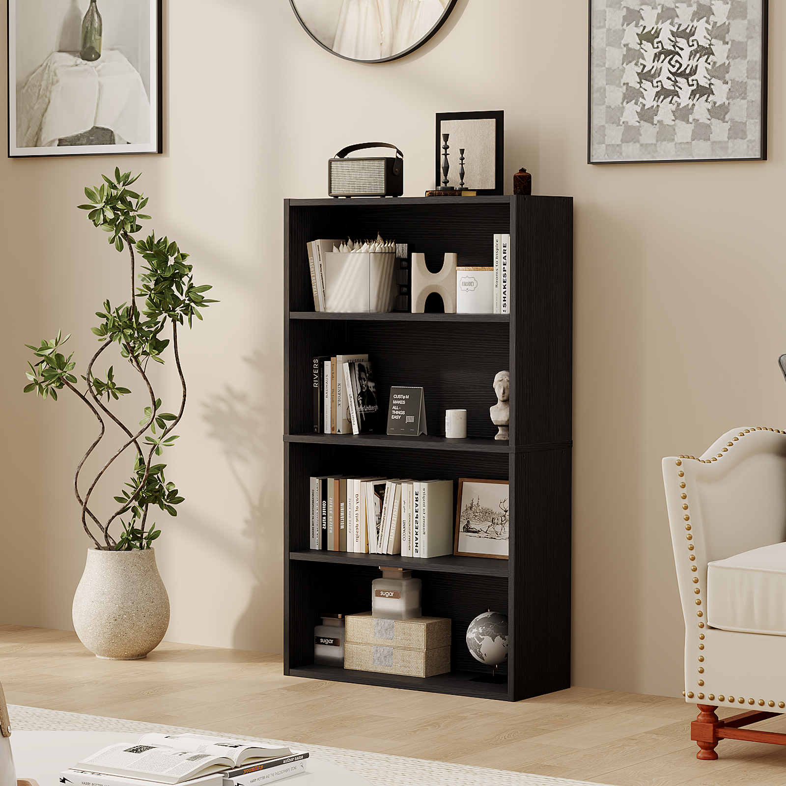 JHK 3-4 Tier Wooden Shelf Book - Office Furniture Plan のレビューと価格