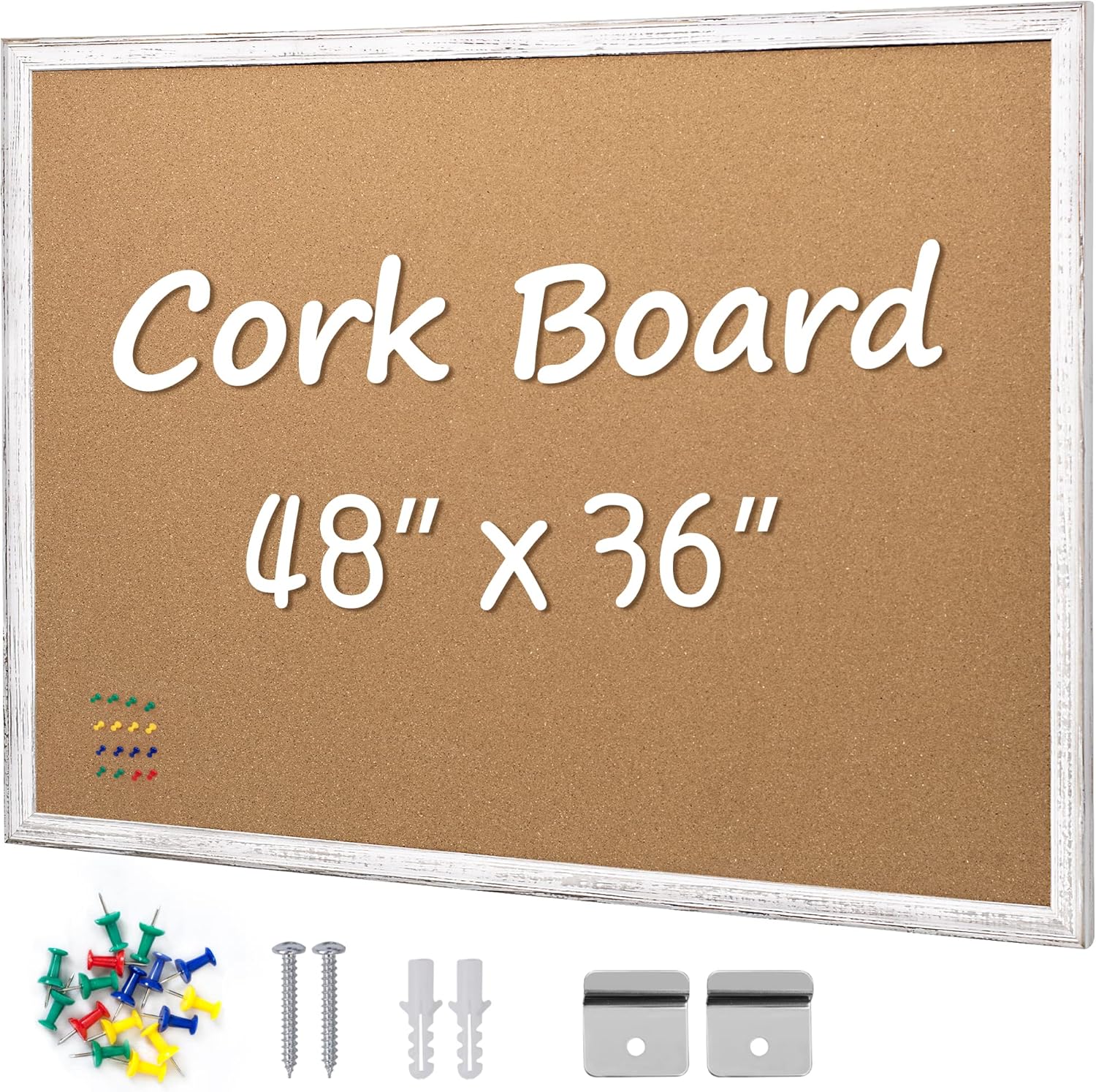 Cork Bulletin Board 36x48, Whi - Bulletin Board Cork のレビューと価格