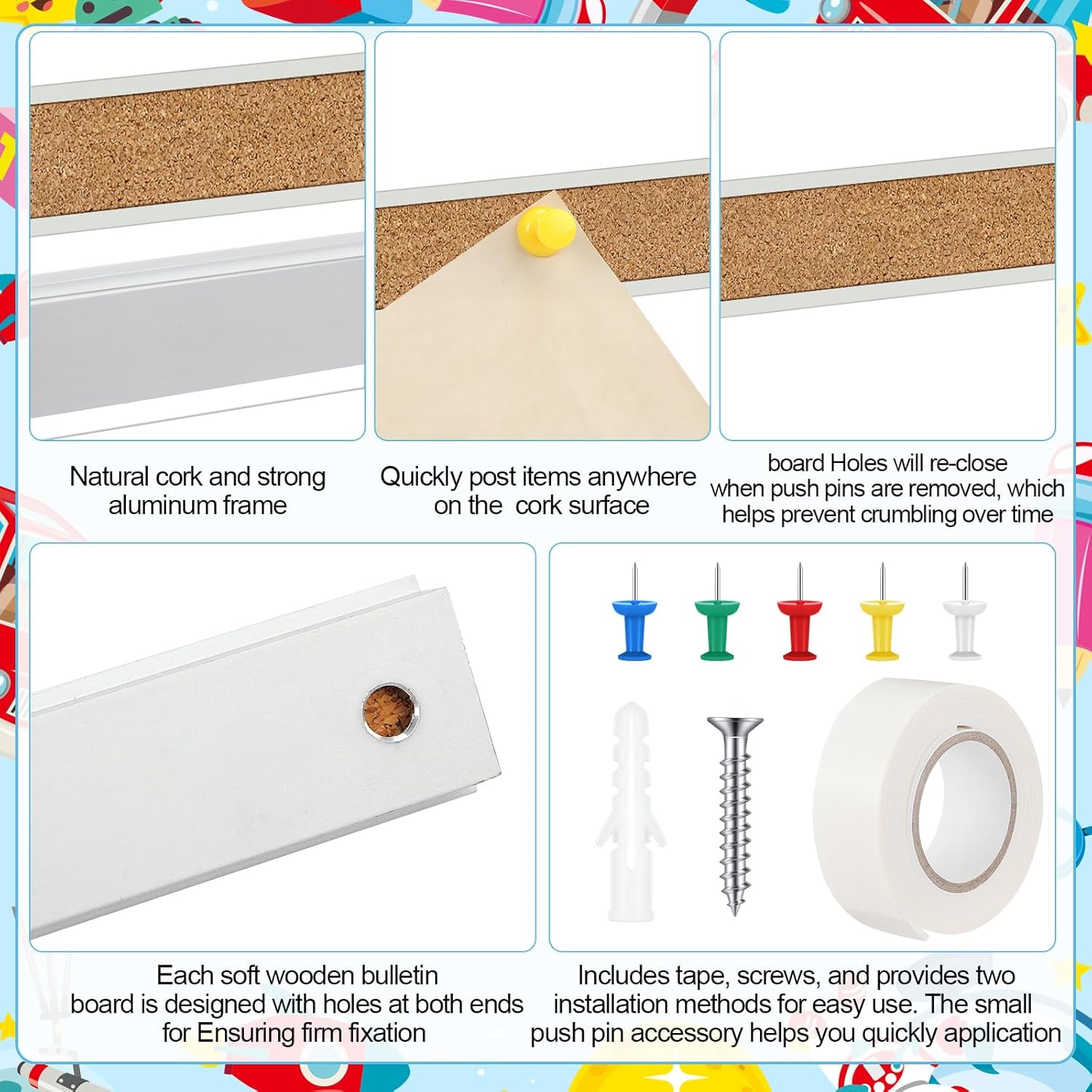 15 Pack 48x1 Inch Cork Strips  - Bulletin Board Cork のレビューと価格