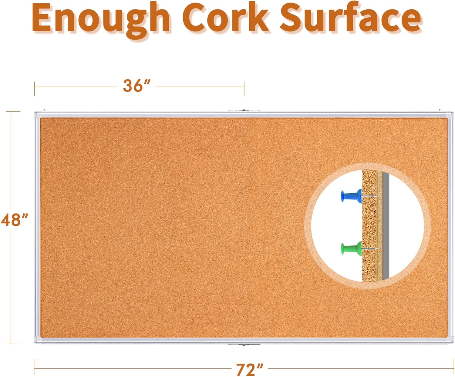 Large Cork Board 72 x 48 in, B - Bulletin Board Cork のレビューと価格
