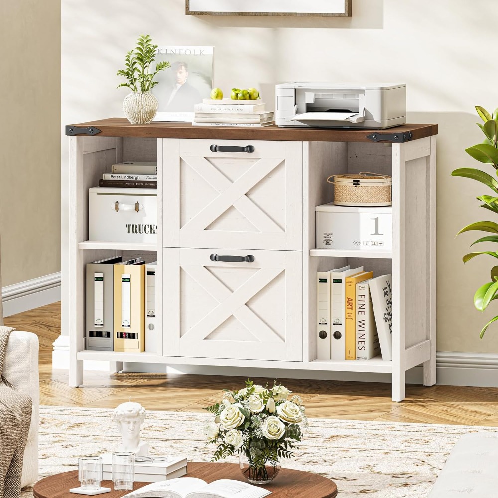 2 Drawer File Cabinet, Farmhou - File Cabinet Lateral のレビューと価格
