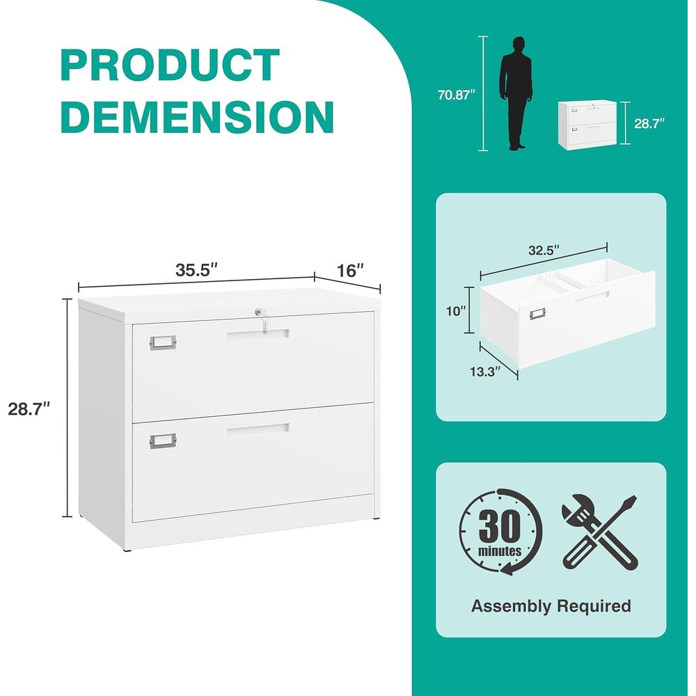 White Lateral Filing Cabinet w - File Cabinet Lateral のレビューと価格