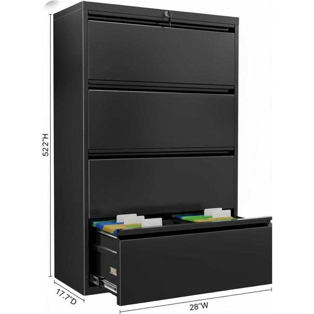 Sturdy Black Metal Lateral Fil - File Cabinet Lateral のレビューと価格