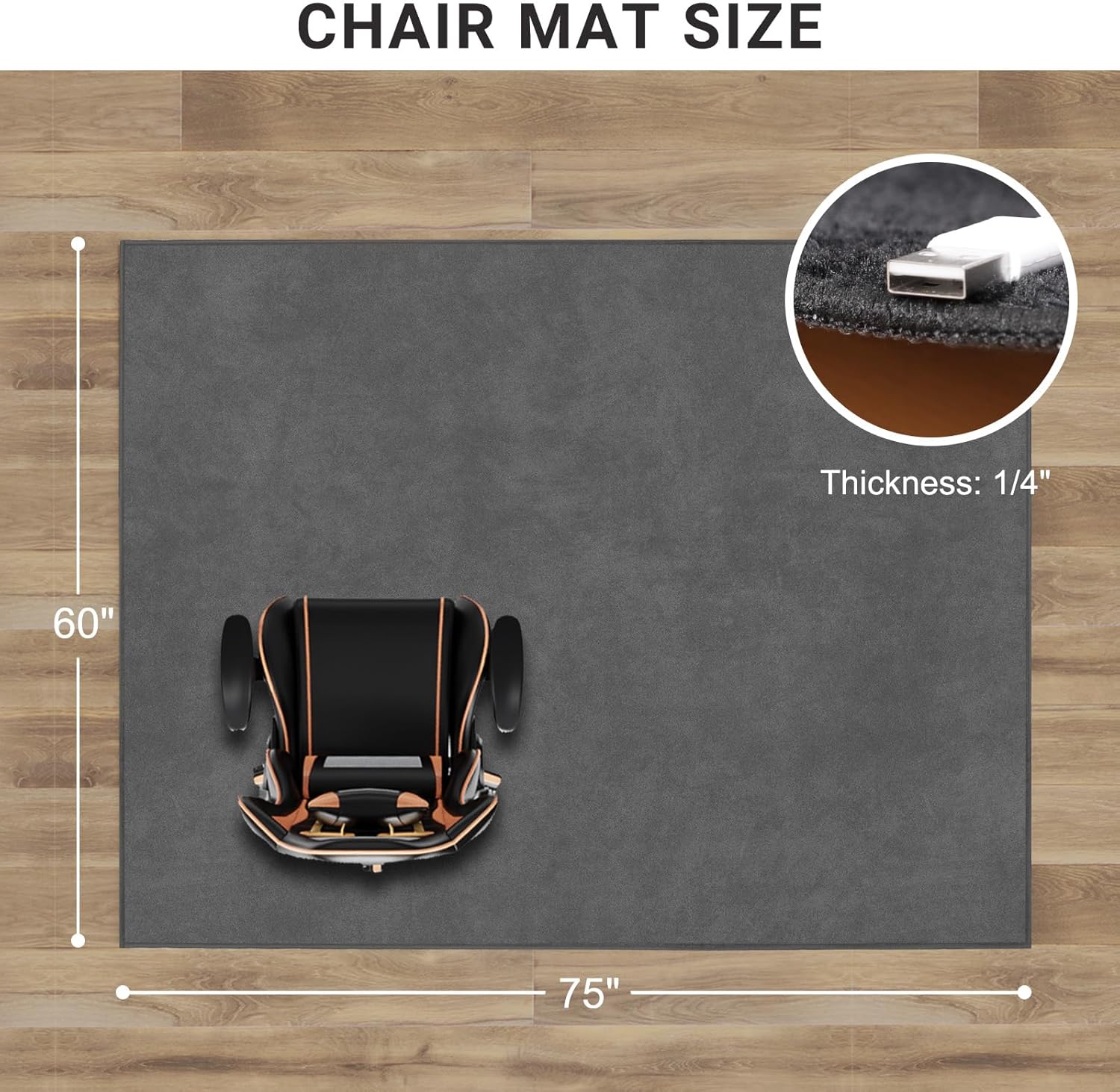 Large Office Chair Mat 75x60 f - Chair Mat Hard Floor のレビューと価格