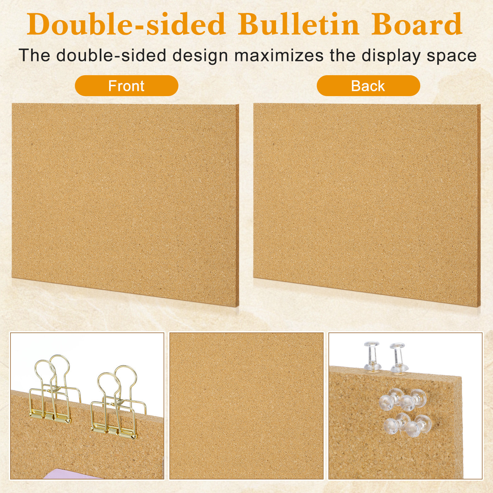 Pin Board Cork Bulletin Wooden - Bulletin Board Cork のレビューと価格