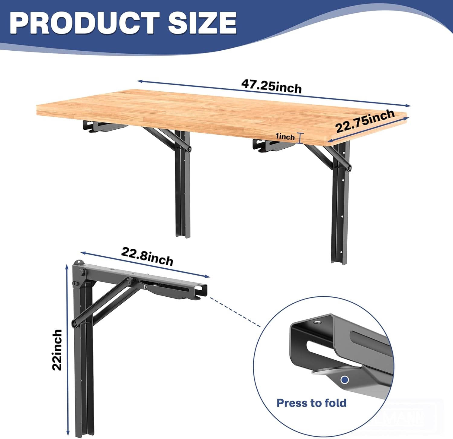 Wall Mounted Folding Workbench - Wall Mounted Desk Fold のレビューと価格