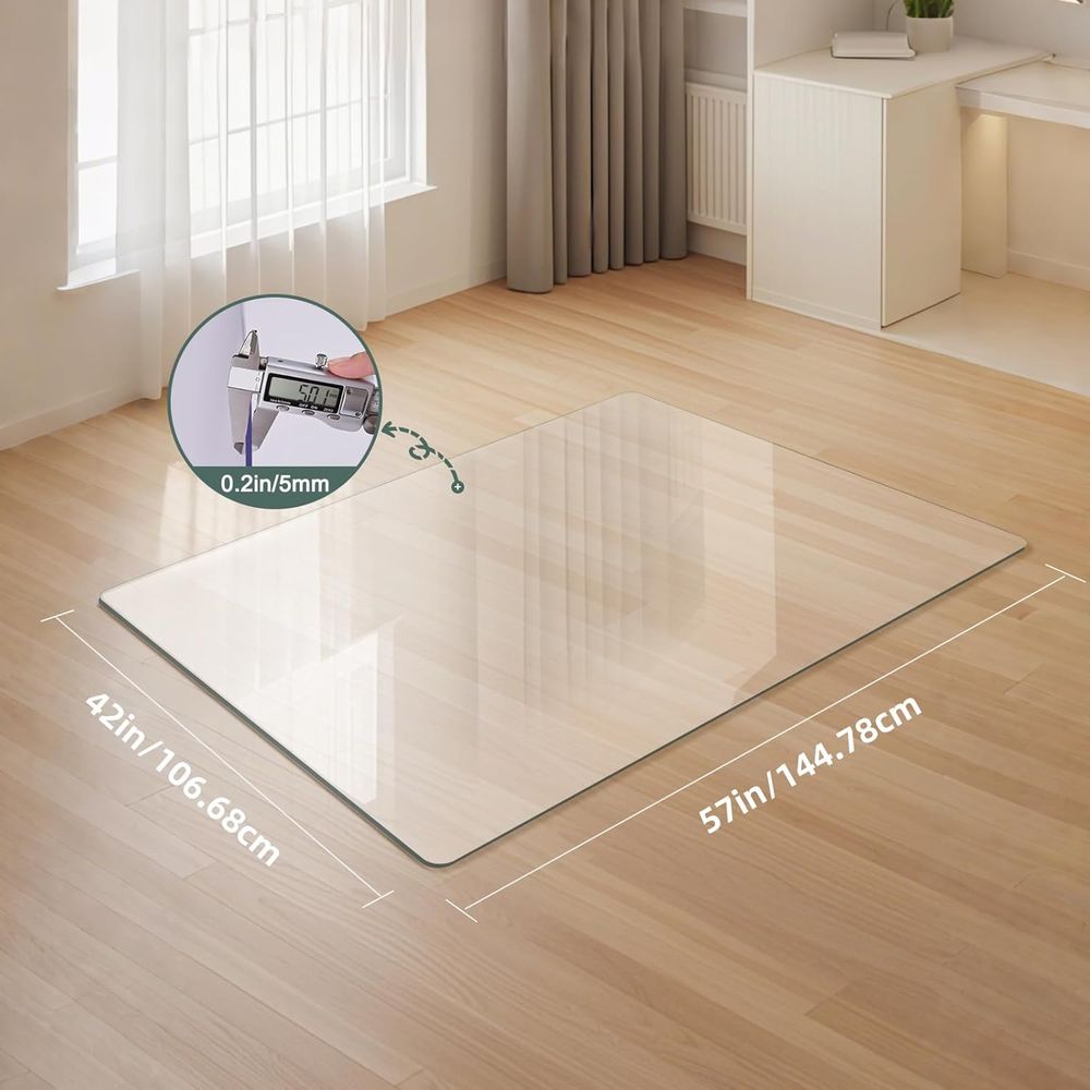 Thick Tempered Glass Chair Mat - Chair Mat Hard Floor のレビューと価格