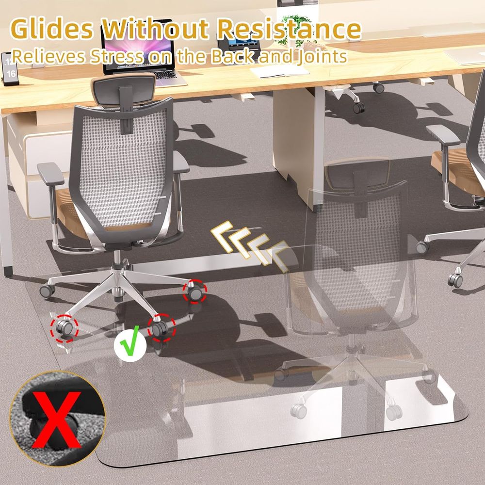 Thick Tempered Glass Chair Mat - Chair Mat Hard Floor のレビューと価格