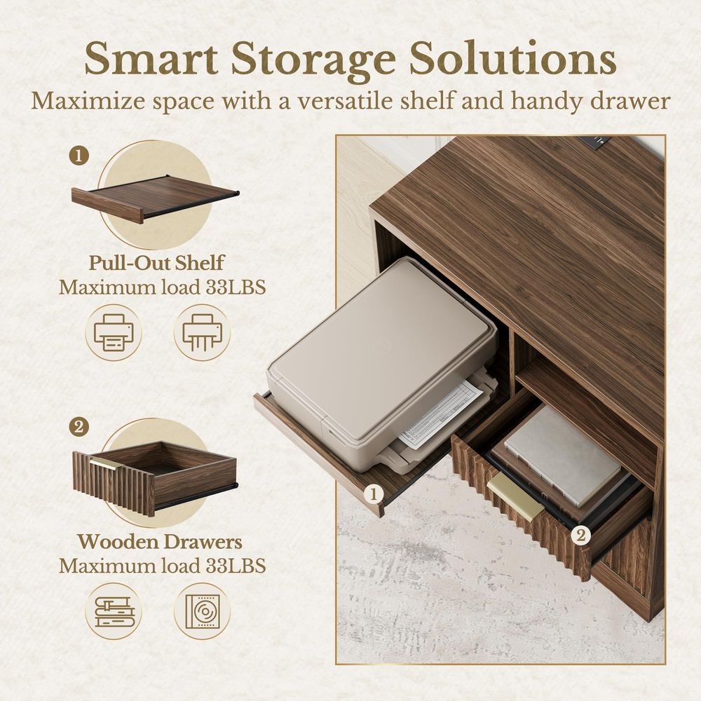 Drawer File Cabinet, Fluted Wo - File Cabinet Lateral のレビューと価格