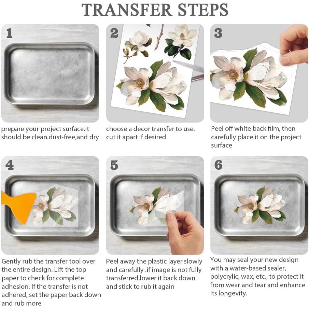 3pcs/Set Rose Rub on Transfers - Office Furniture Plan のレビューと価格