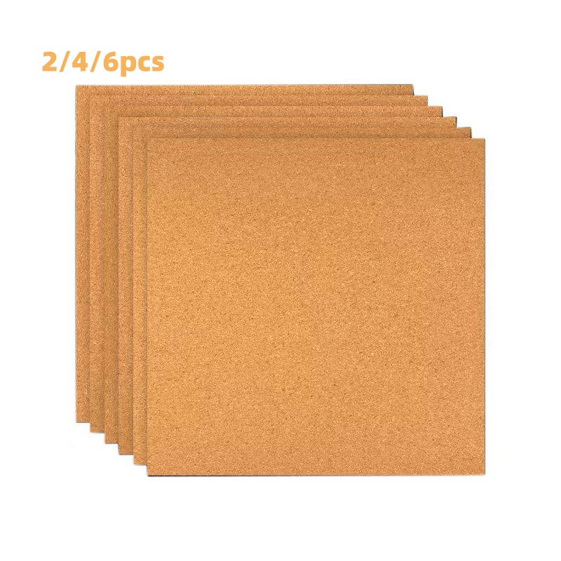 2/4/6 Pieces of Square Cork Bo - Bulletin Board Cork のレビューと価格