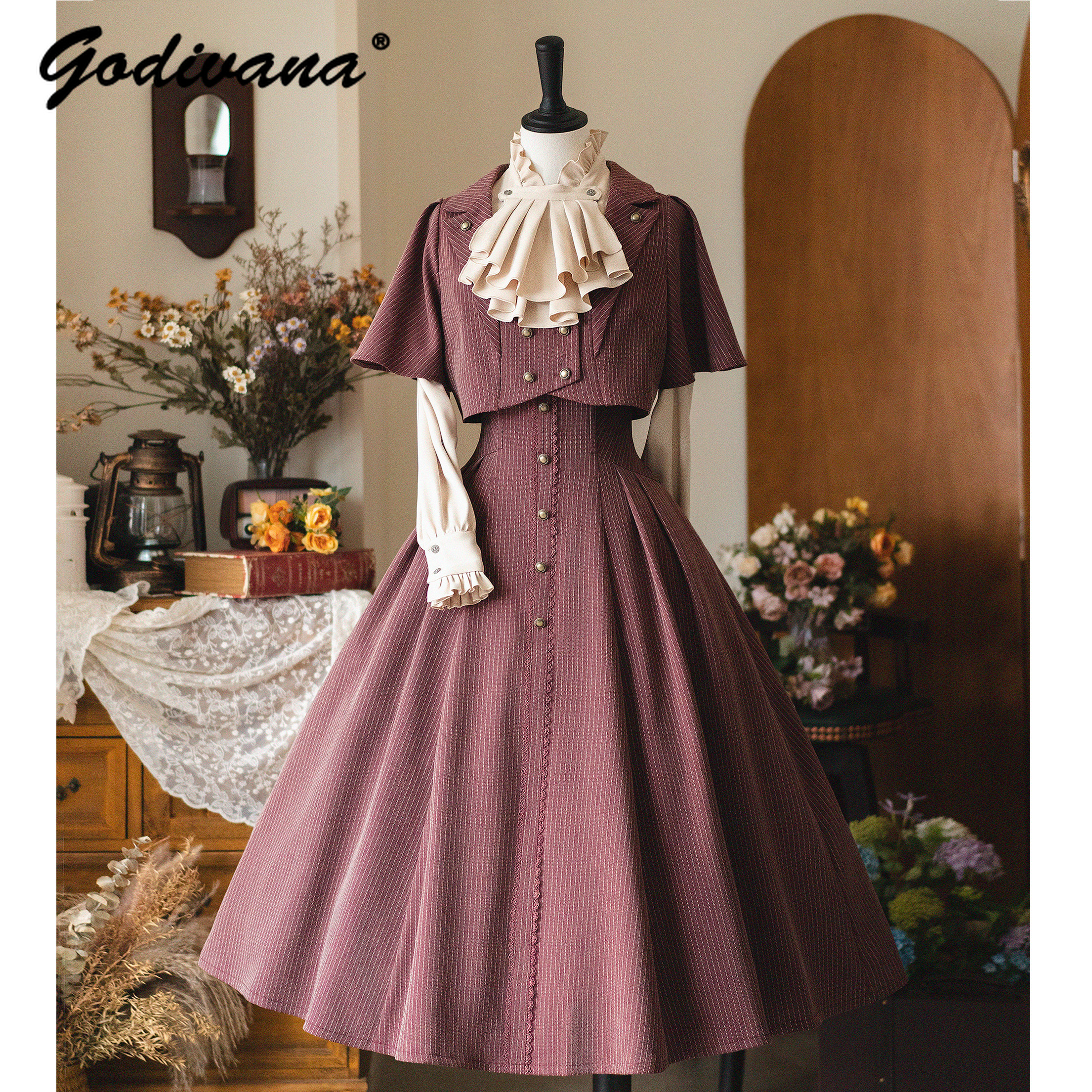 Original Retro Skirt Set Outfi - Coat Rack Standing のレビューと価格