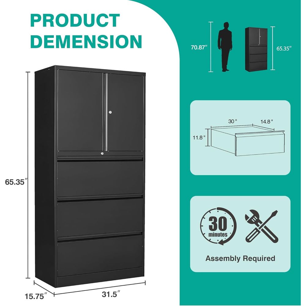 Durable Metal Lateral File Cab - File Cabinet Lateral のレビューと価格
