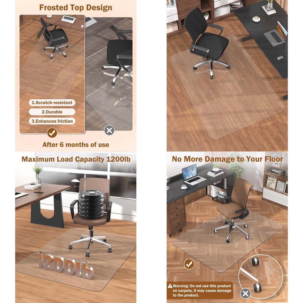 Clear Office Chair Mat, 32.3x5 - Chair Mat Hard Floor のレビューと価格