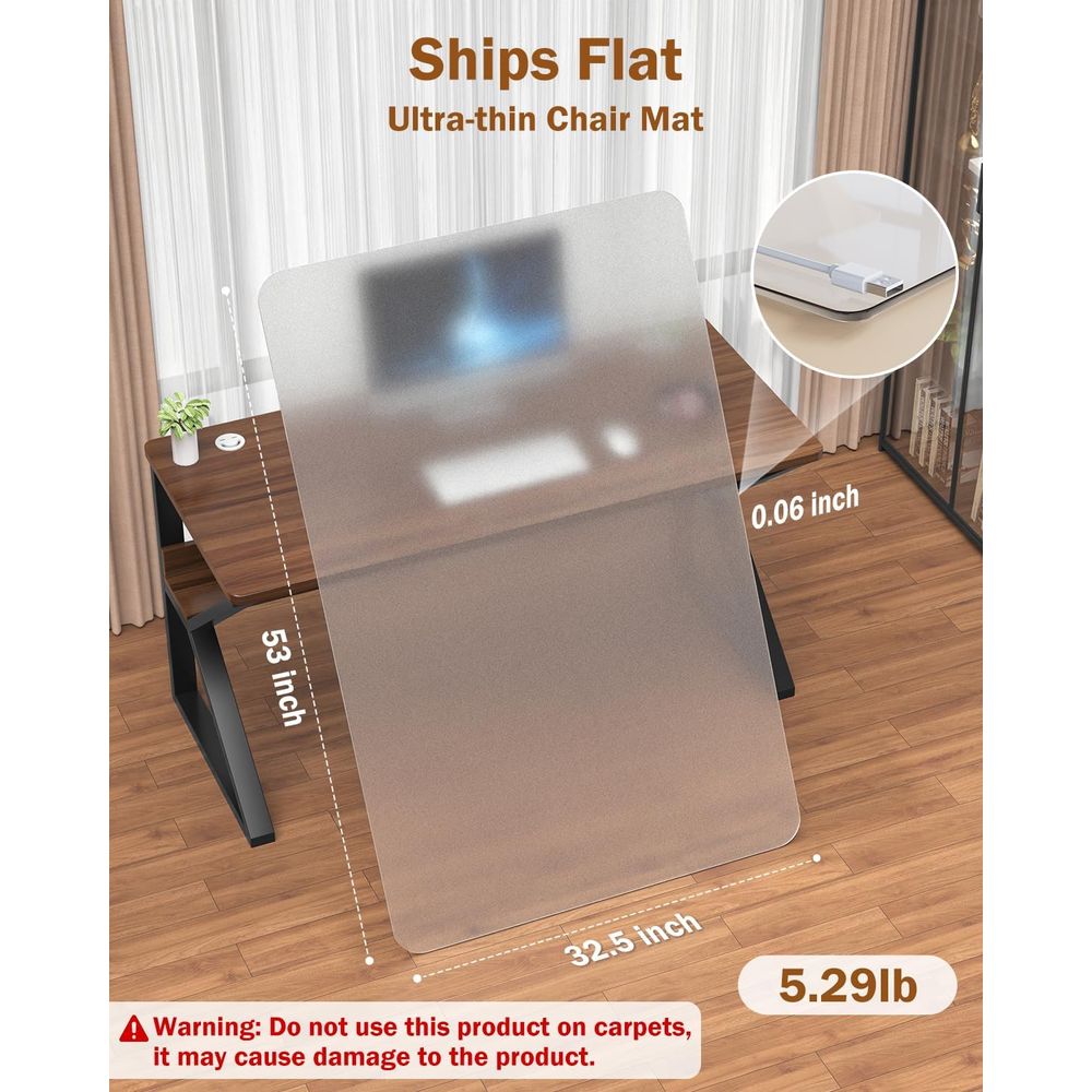 Clear Office Chair Mat, 32.3x5 - Chair Mat Hard Floor のレビューと価格
