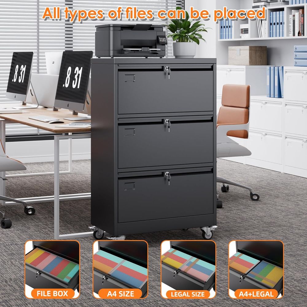 3 Der Lateral ile Cabinet on W - File Cabinet Lateral のレビューと価格
