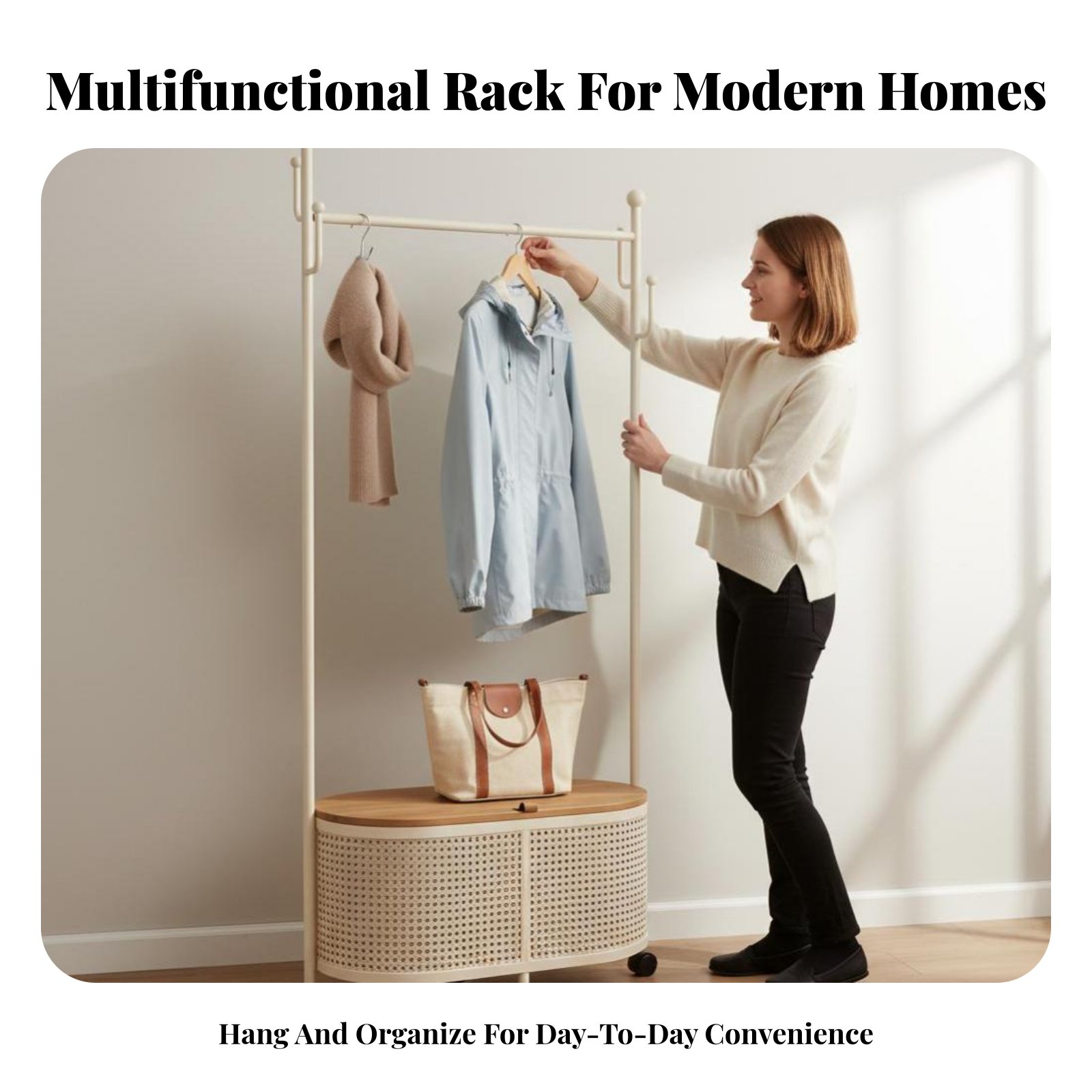 Rolling Clothes Rack Freestand - Coat Rack Standing のレビューと価格