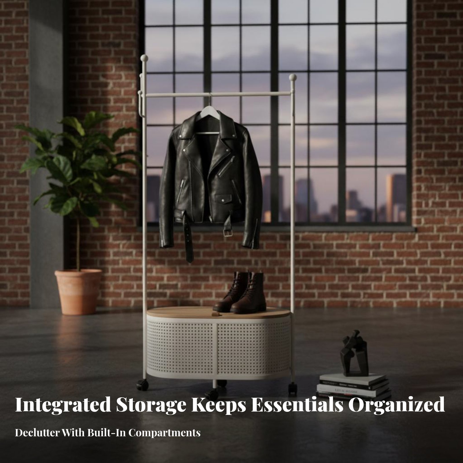 Rolling Clothes Rack Freestand - Coat Rack Standing のレビューと価格