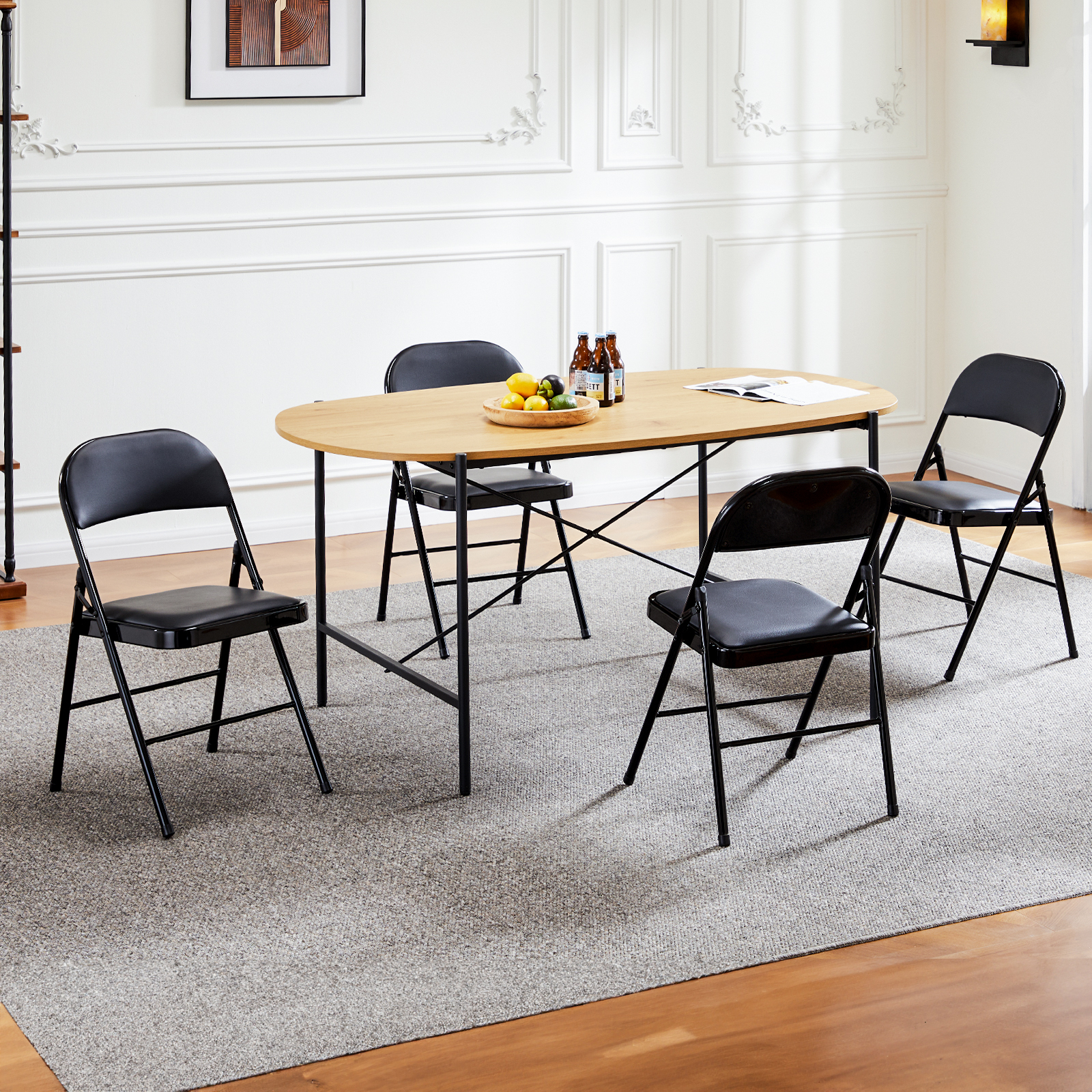 JHK Leather Padded Folding Cha - Office Furniture Plan のレビューと価格