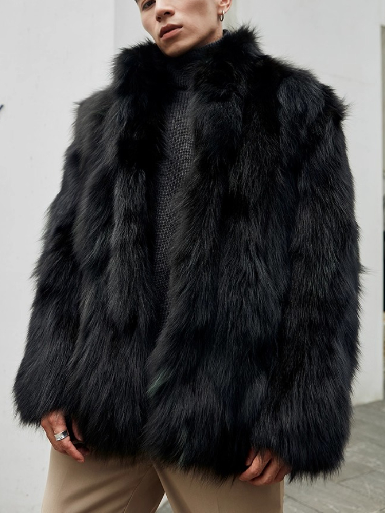 Furry Stand Collar Oversized T - Coat Rack Standing のレビューと価格