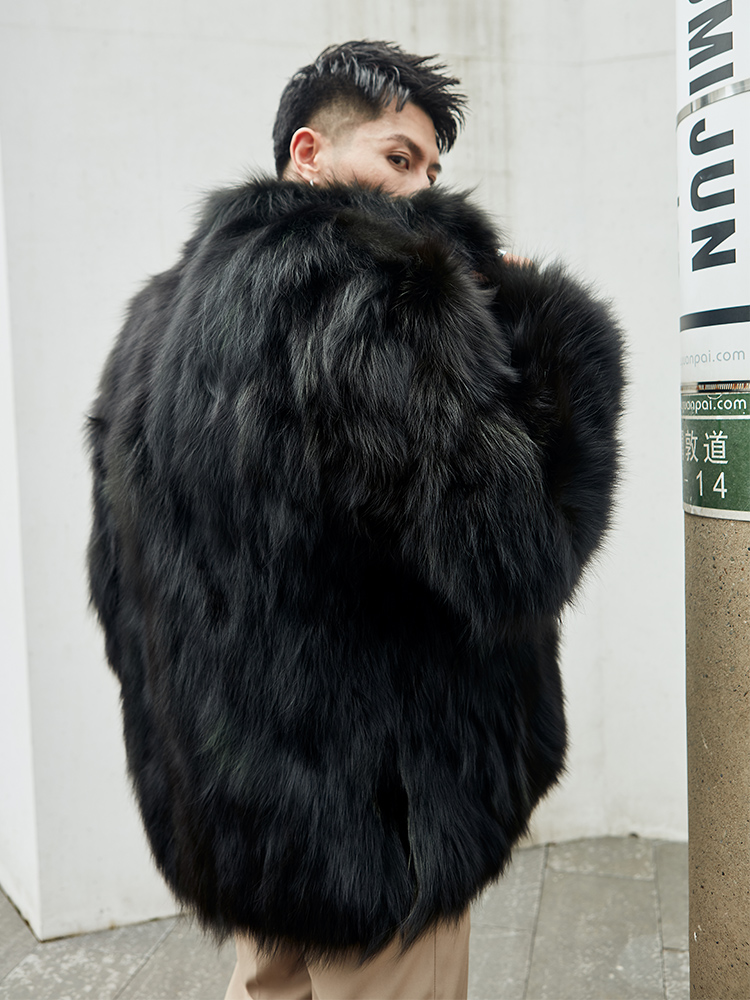 Furry Stand Collar Oversized T - Coat Rack Standing のレビューと価格