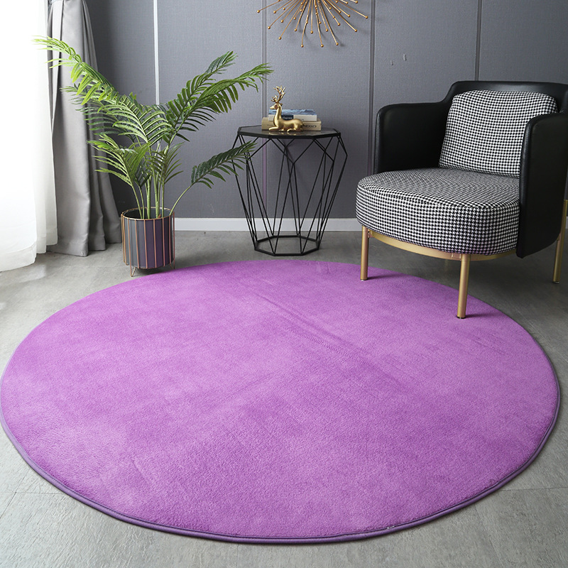 Round Thickened Coral Velvet C - Chair Mat Hard Floor のレビューと価格