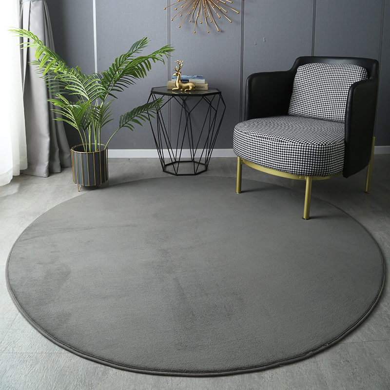 Round Thickened Coral Velvet C - Chair Mat Hard Floor のレビューと価格