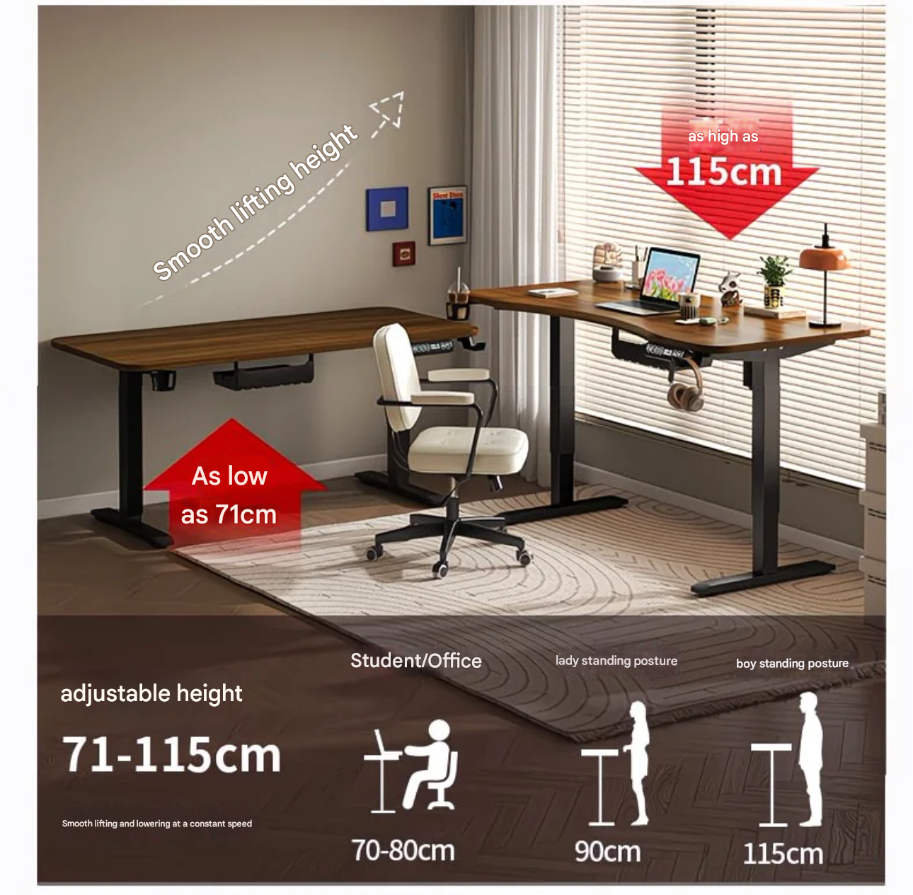 80/100/120/140cm Height Adjust - Office Furniture Suppliers のレビューと価格