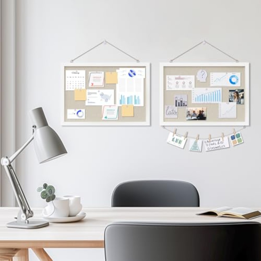 Cork Board with Linen White, B - Bulletin Board Cork のレビューと価格
