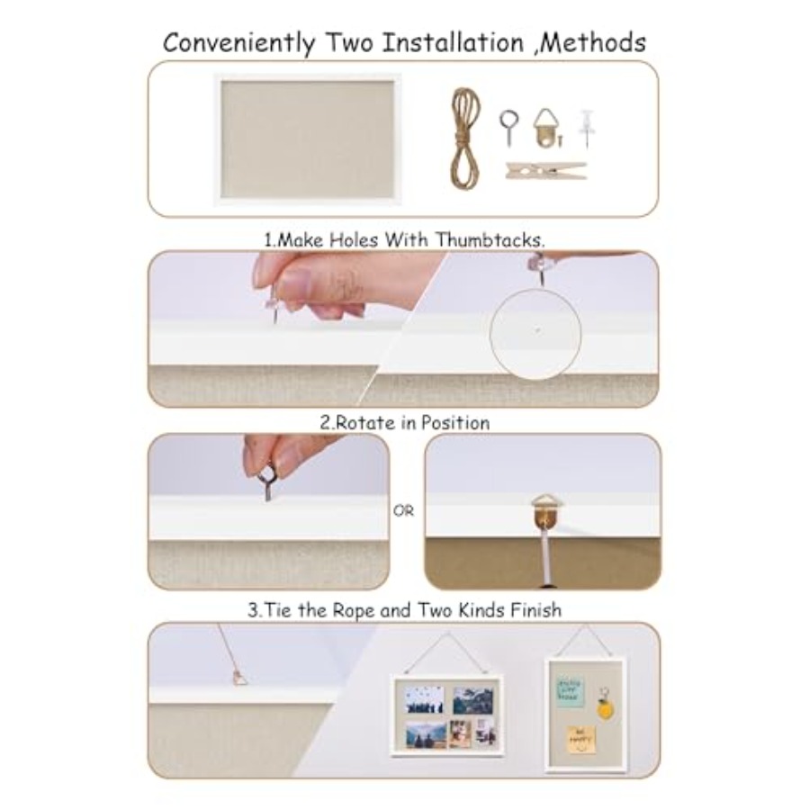 Cork Board with Linen White, B - Bulletin Board Cork のレビューと価格