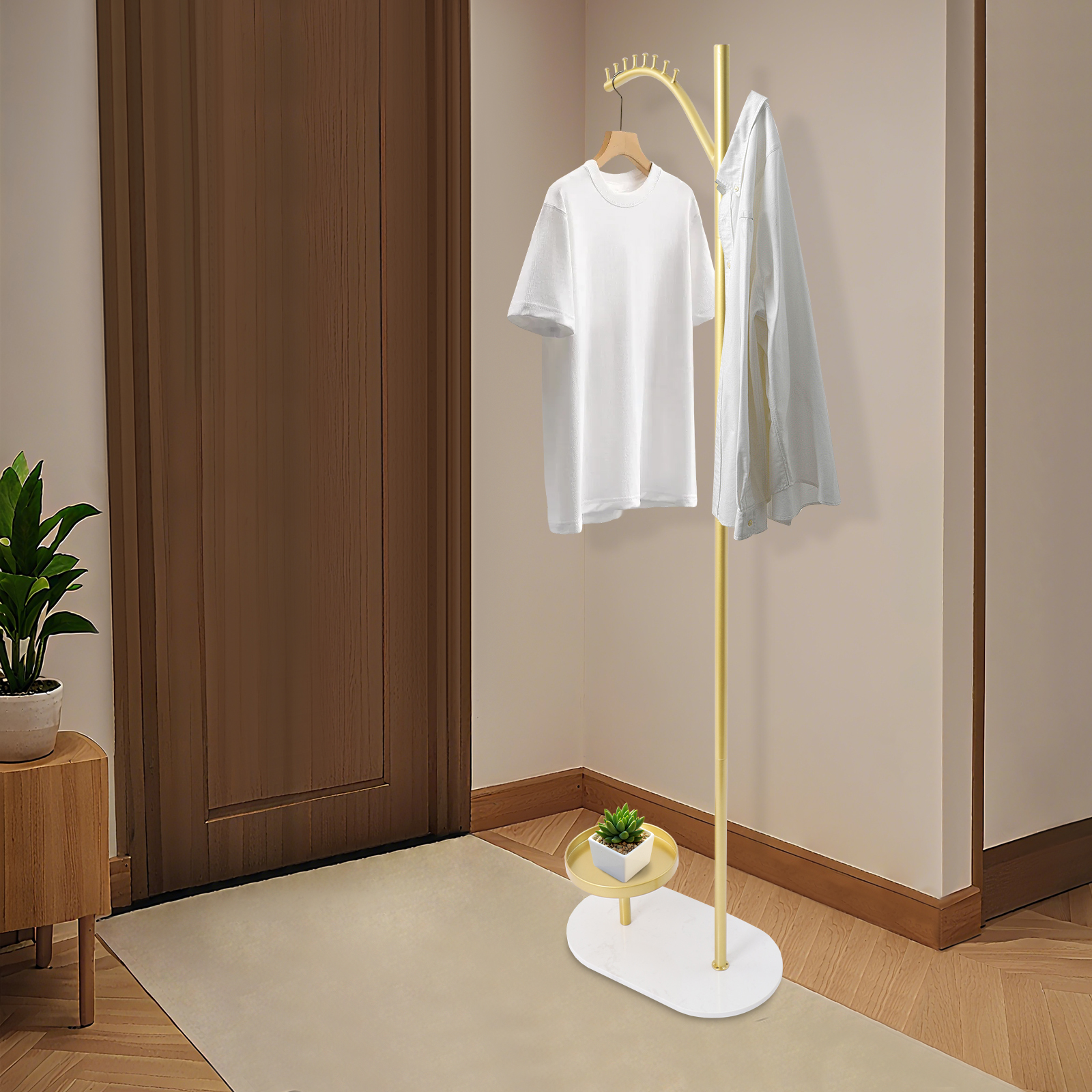 Freestanding Coat & Clothes Ra - Coat Rack Standing のレビューと価格