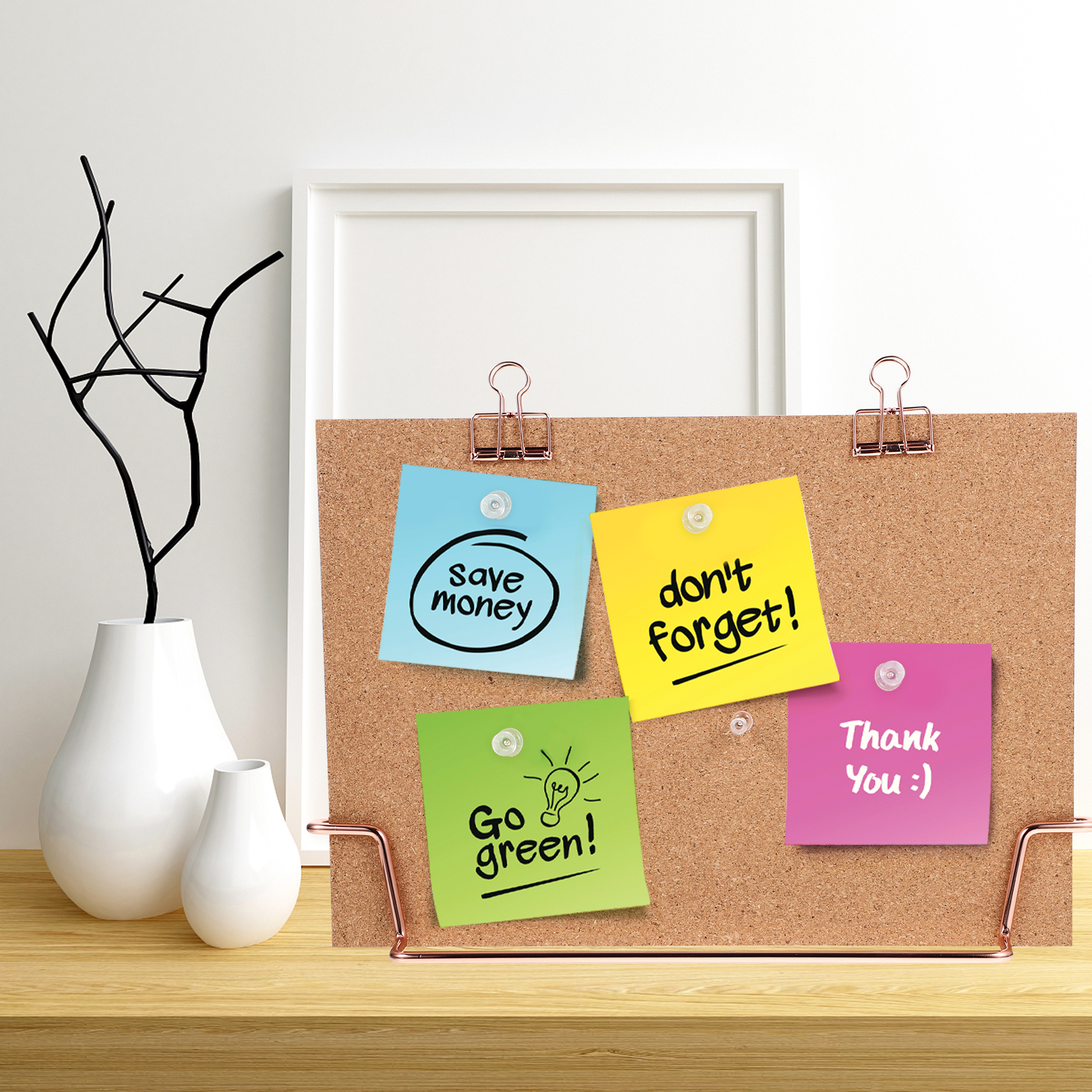 Cork Bulletin Board A4 Golden  - Bulletin Board Cork のレビューと価格