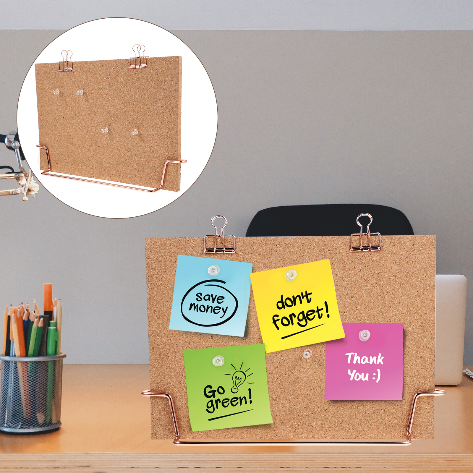 Cork Bulletin Board A4 Golden  - Bulletin Board Cork のレビューと価格