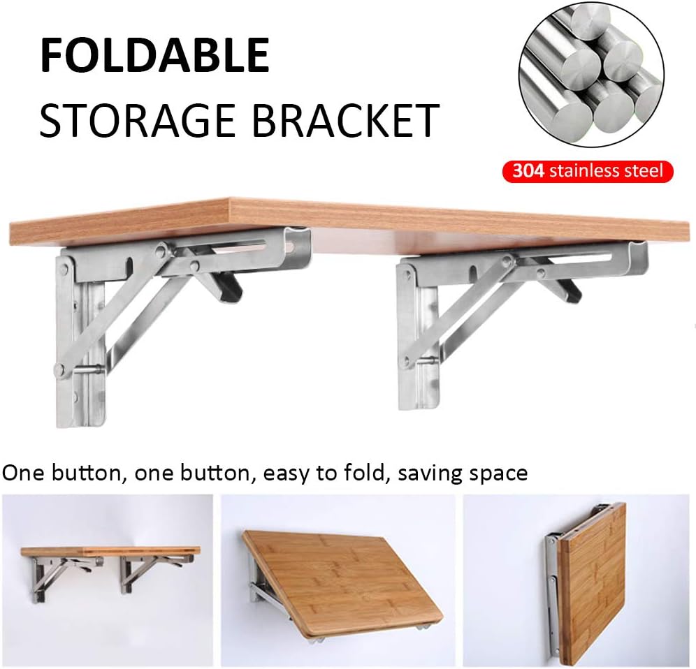 2PCS Folding Bracket for Shelf - Wall Mounted Desk Fold のレビューと価格
