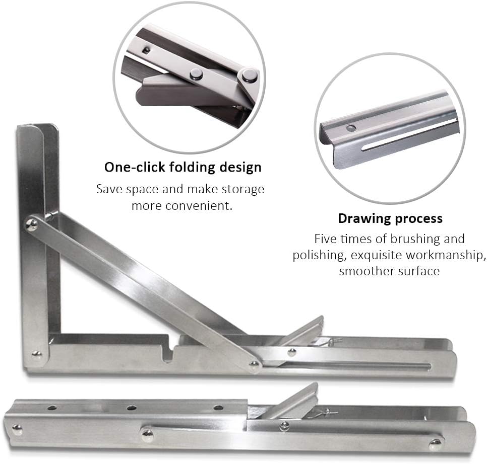 2PCS Folding Bracket for Shelf - Wall Mounted Desk Fold のレビューと価格