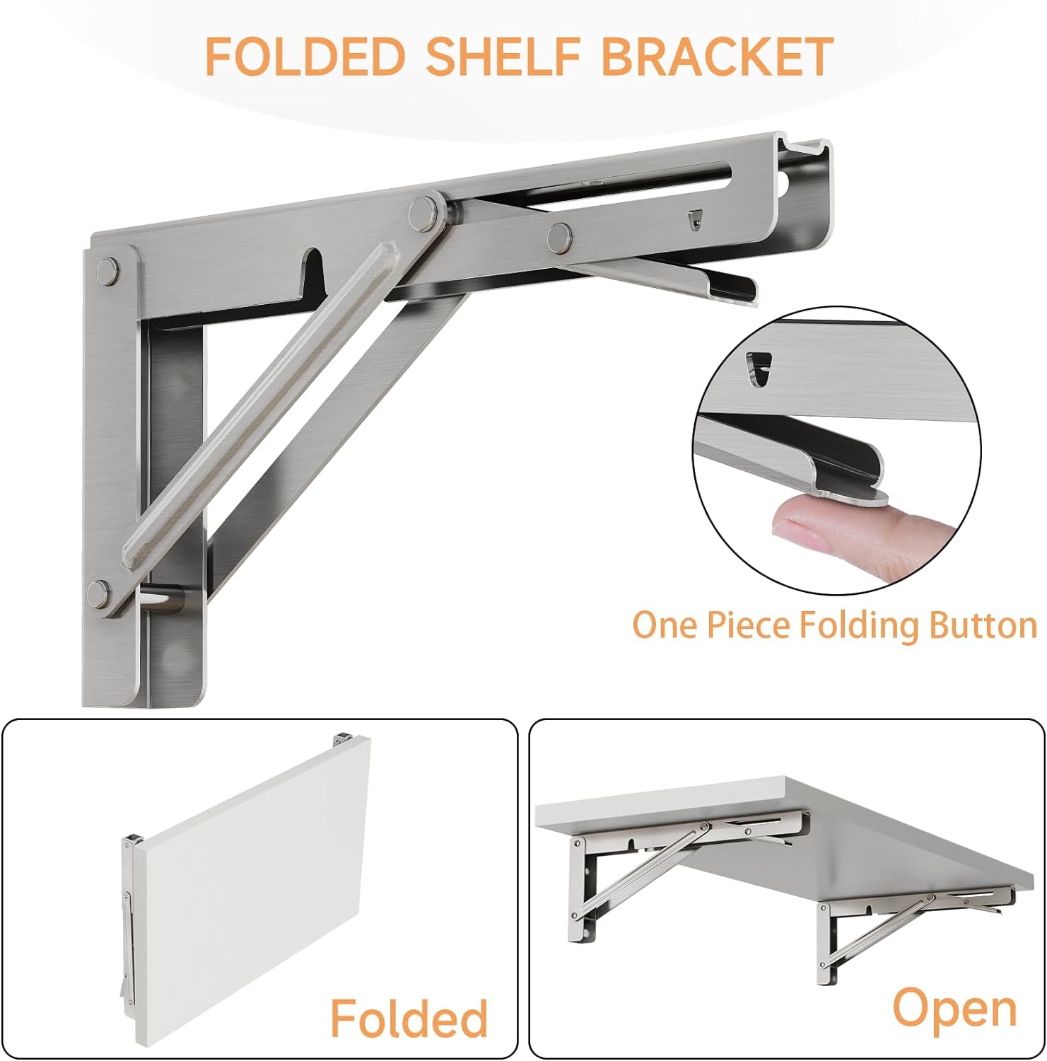 2PCS Folding Bracket for Shelf - Wall Mounted Desk Fold のレビューと価格