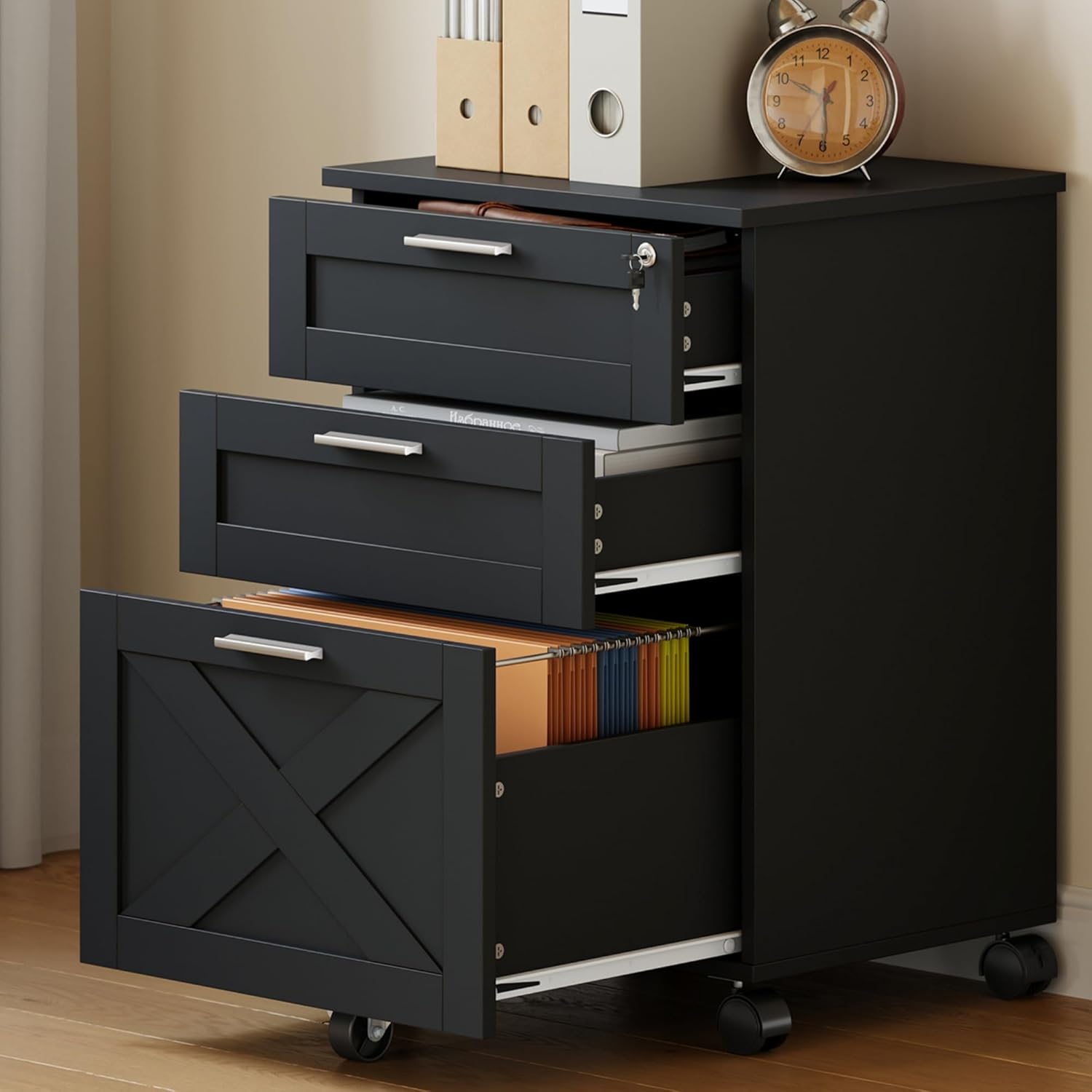 3-Drawer Rolling File Cabinet  - Office Furniture Plan のレビューと価格