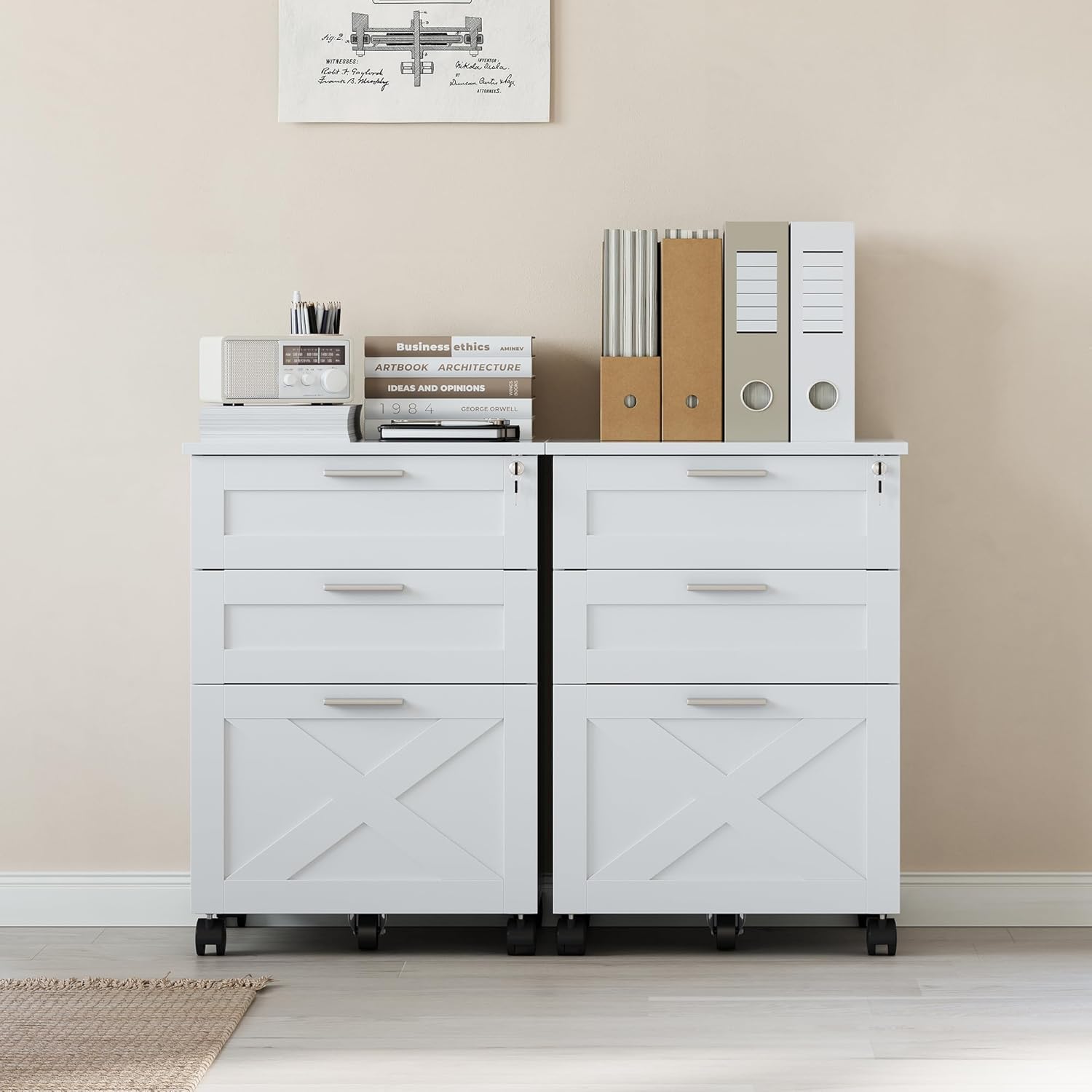 3-Drawer Rolling File Cabinet  - Office Furniture Plan のレビューと価格