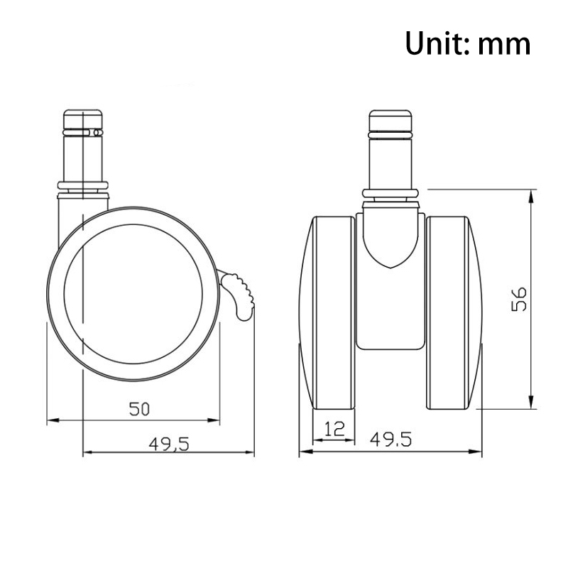 5Pcs Office Chair Swivel Caste - Office Furniture Plan のレビューと価格