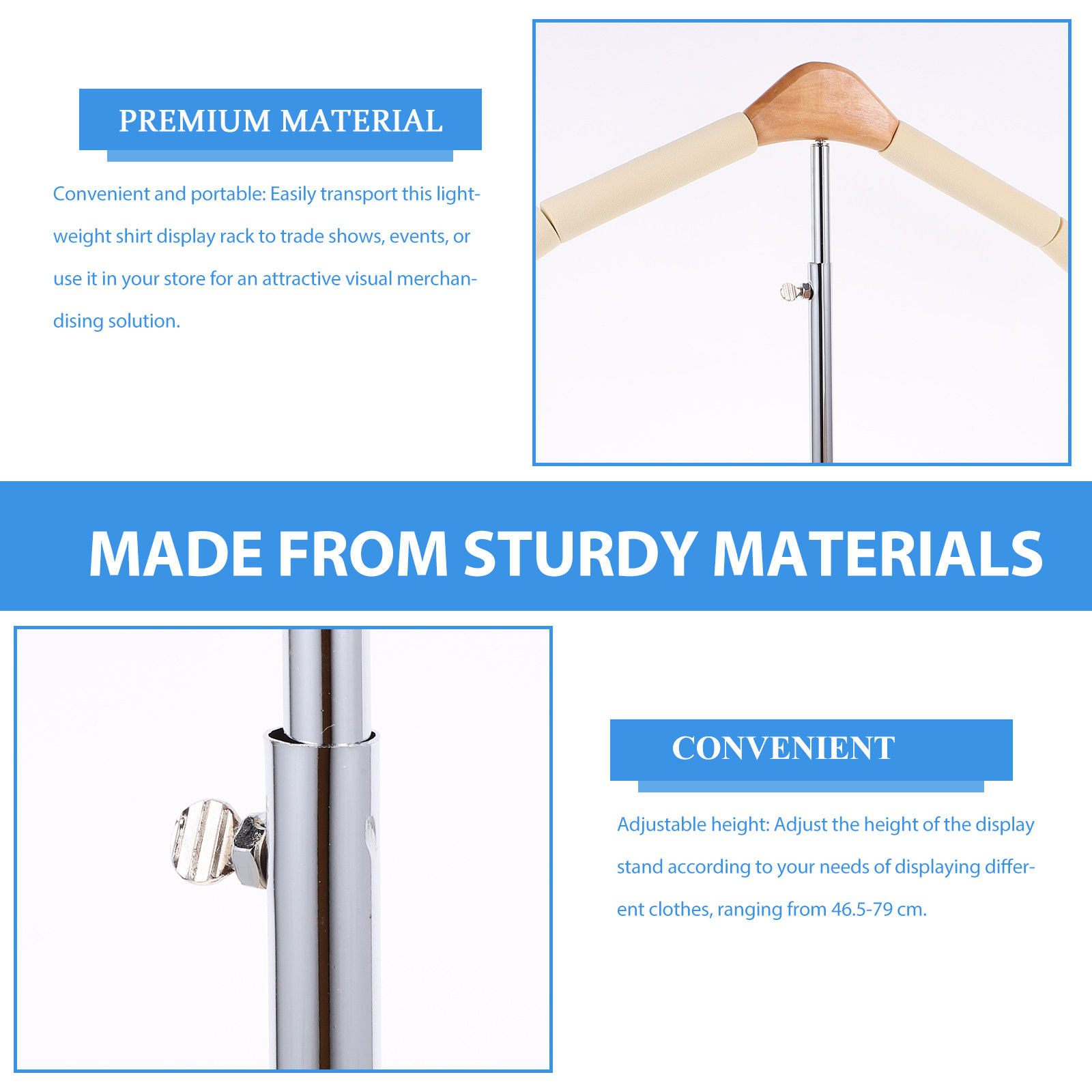 Adjustable T Shirt Display Rac - Coat Rack Standing のレビューと価格