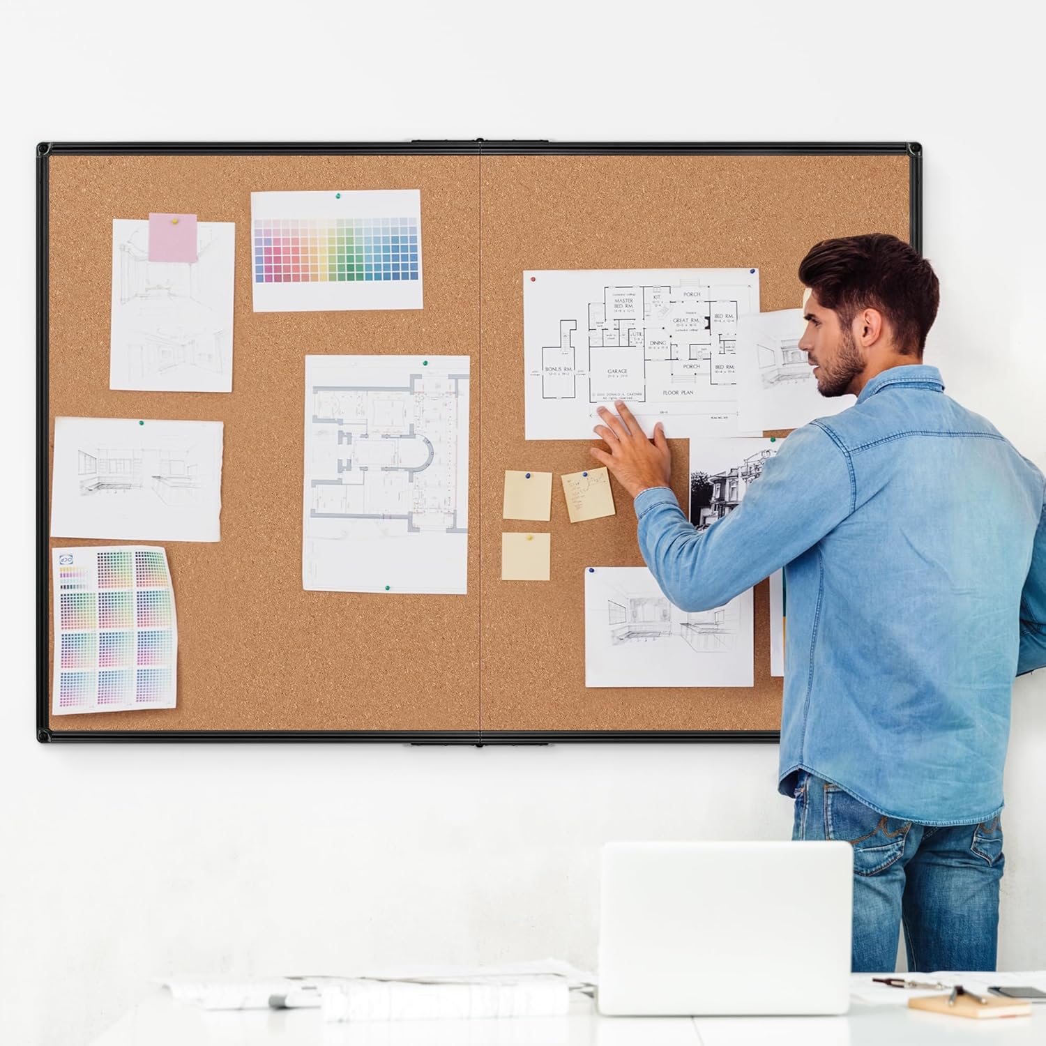 36x48 Cork Board Bulletin Boar - Bulletin Board Cork のレビューと価格